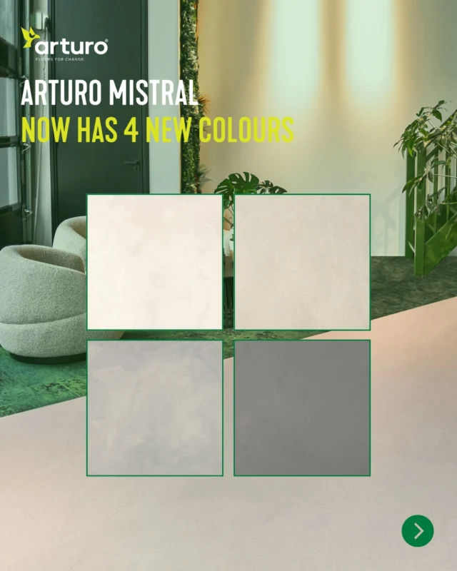 𝐃𝐢𝐝 𝐲𝐨𝐮 𝐝𝐢𝐬𝐜𝐨𝐯𝐞𝐫 𝐭𝐡𝐞𝐦 𝐚𝐥𝐫𝐞𝐚𝐝𝐲?👀  The need for calm and warmth in interiors is growing and this is reflected in the trend of natural colours. That is why we are introducing four new colours within the Arturo Mistral colour collection: 𝐈𝐯𝐨𝐫𝐲 𝐃𝐫𝐞𝐚𝐦, 𝐄𝐧𝐝𝐥𝐞𝐬𝐬 𝐁𝐞𝐚𝐜𝐡, 𝐆𝐞𝐧𝐭𝐥𝐞 𝐒𝐡𝐚𝐝𝐞 and 𝐖𝐚𝐫𝐦 𝐀𝐬𝐡! These earthy shades perfectly match nature and give your interior a stylish look.🎨🤩  With these new colours, you choose a stylish, timeless floor that radiates tranquillity and is easy to combine. SWIPE, discover the latest colours in our collection and get inspired!💚
#Arturo #Arturoflooring #interior #interiordesign #designtrend #beige #resinfloor
